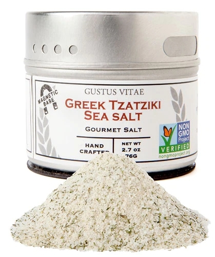 Sal Gourmet Grego Tzatziki Gustus Vitae em Pote Magnético - 79g