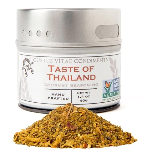 Tempero Gourmet Gustus Vitae Sabor Tailândia em Lata Magnética - 40g | Especial para Pratos Asiáticos