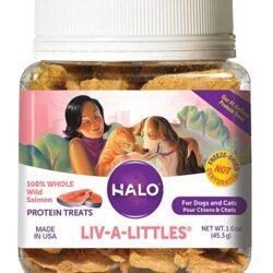 Petiscos Halo Purely For Pets Liv-a-Littles® Proteína Salmão Selvagem para Cães e Gatos - 45g