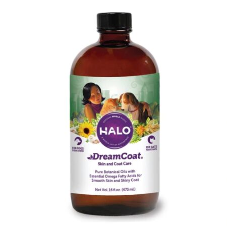 Halo Purely For Pets VitaGlo™ Dream Coat® Meal Enhancement for Cats and Dogs -- 16 fl oz