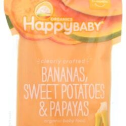 Alimento Orgânico para Bebês Happy Baby Stage 2 - Banana, Batata Doce e Mamão 113g
