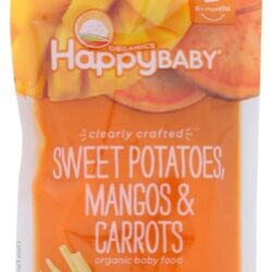 Comida Orgânica Happy Baby Clearly Crafted Batata Doce, Manga e Cenoura 113g