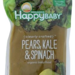 Comida para Bebê Happy Baby Organics Pera, Couve e Espinafre - 113g (Estágio 2)
