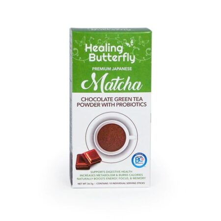 Healing Butterfly Premium Japanese Matcha Green Tea Powder Chocolate -- 10 Sticks