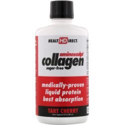 Health Direct AminoSculpt Colágeno Sabor Cereja Ácida Sem Açúcar - 887ml (30 fl oz)