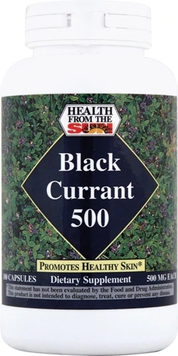 Saúde do Sol Groselha Negra 500mg 180 Cápsulas (90g) - Pele Saudável e Essencial