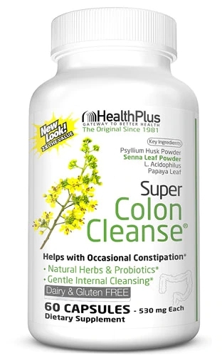Health Plus Super Colon Cleanse® - 530mg - 60 Cápsulas: Limpeza Intestinal Avançada e Bem-Estar