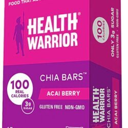 Health Warrior Chia Bars Sabor Açaí - Sem Glúten e Vegano - 15 Barras (Aprox. 450g)