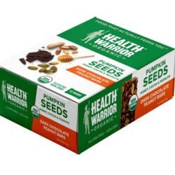 Barras de Chocolate Amargo Health Warrior com Sementes de Abóbora, Mel, Cacau e Amendoim - Caixa com 12 Unidades (Aprox. 480g)