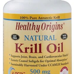 Óleo de Krill Puro Healthy Origins 500mg - 60 Cápsulas Gelatinosas para Saúde Cardíaca e Articular