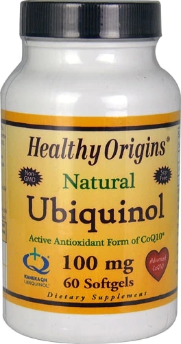 Healthy Origins Natural Ubiquinol 100mg - 60 Cápsulas Gelatinosas: Energia e Vitalidade Renovadas