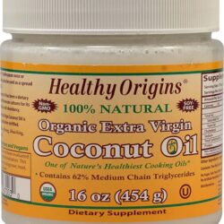 Óleo de Coco Extravirgem Orgânico Healthy Origins - 454g (16oz)