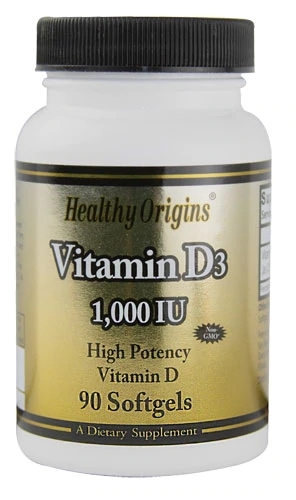 Healthy Origins Vitamina D3 1000 UI - 90 Cápsulas Softgel: Essencial para Imunidade e Ossos Fortes