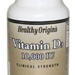 Healthy Origins Vitamina D3 10000 UI - 120 Cápsulas Gelatinosas - Máxima Potência para sua Saúde