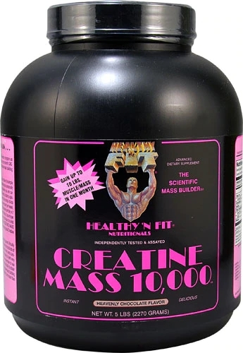 Creatine Mass 10000 Heavenly Chocolate 'Healthy'N Fit Nutritionals - 2.27kg: Ganho de Massa Muscular e Energia