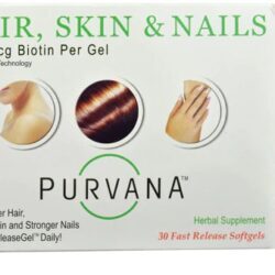 Purvana Heaven Sent™: Suplemento Hair Skin & Nails 30 Cápsulas Gelatinosas para Cabelos, Pele e Unhas Saudáveis