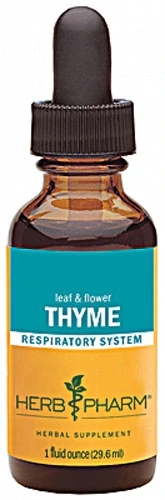 Xarope de Tomilho Herb Pharm para Sistema Respiratório - 30ml (1 fl oz) - Alívio Natural
