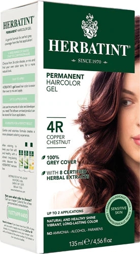 Herbatint Gel de Coloração Permanente 4R Cobre Castanho - 135 mL: Cor Vibrante e Cuidado Natural