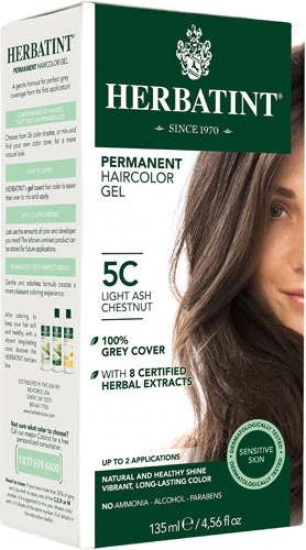 Herbatint Coloração Permanente 5C Louro Acinzentado Claro 135ml - Cabelos Saudáveis e Vibrantes