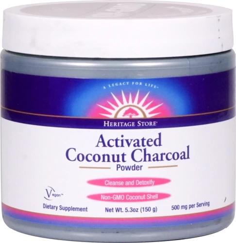 Carvão Ativado de Coco Heritage Products 500mg - 150g: Detox e Bem-Estar Natural