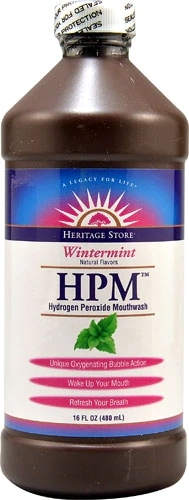 Enxaguante Bucal Peróxido de Hidrogênio Heritage Products HPM Wintermint - 473ml (16 fl oz)