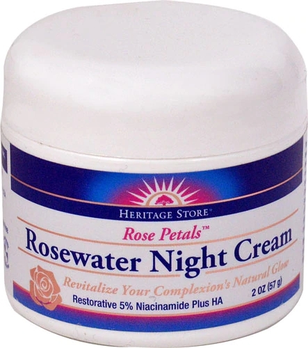 Creme Noturno Heritage Products Rosewater Rose Petals™ 57g - Hidratação Profunda e Revitalização para Pele Radiante