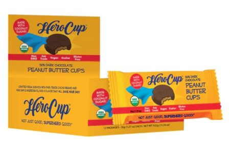 Hero Cup 50% Dark Chocolate Coconut Sugar Peanut Butter Cups -- 12 Pack