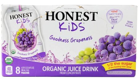 Honest Beverages Honest Kids® Organic Juice Drink Goodness Grapeness -- 8 Pouches