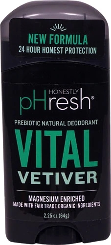 Desodorante Natural Honestly pHresh Prebiótico Vital Vetiver 64g - Frescor Duradouro