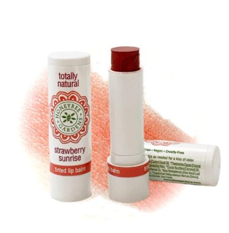 Honeybee Gardens Totally Natural Tinted Lip Balm Strawberry Sunrise -- 1 Lip Balm