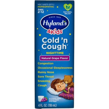 Hyland's 4 Kids Cold 'n Cough Nighttime Grape -- 4 fl oz