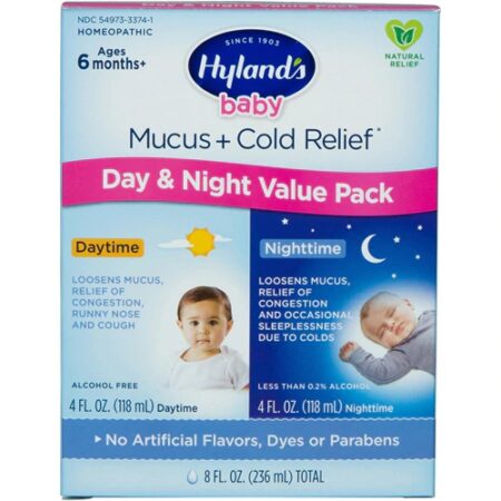 Hyland's Baby Mucus plus Cold Relief Day & Night Value Pack Original -- 8 fl oz