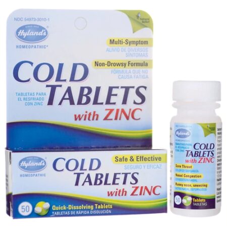 Hyland's Cold Tablets With Zinc -- 50 Quick-Dissolving Tablets