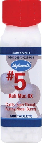 Hyland's No.5 Kali Mur 6x - Sulfato de Potássio 500 Comprimidos: Alívio Natural e Bem-Estar