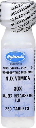 Hyland's Nux Vomica 30X - 250 Comprimidos: Alívio Natural para Desconfortos Digestivos e Gerais