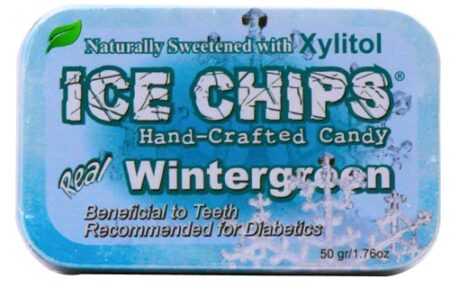 Ice Chips Hand Crafted Candy Tin Wintergreen -- 1.76 oz