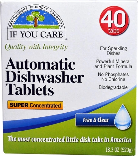 Tabletes para Lava-Louças If You Care Free & Clear - 40 Unidades (Aprox. 880g)