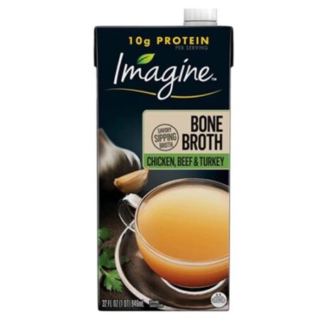 Imagine Foods Bone Broth Hearth Gluten Free Chicken Beef Turkey -- 32 fl oz