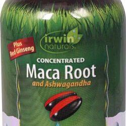 Irwin Naturals Maca Root & Ashwagandha Concentrada - 75 Cápsulas Líquidas para Vitalidade e Bem-Estar
