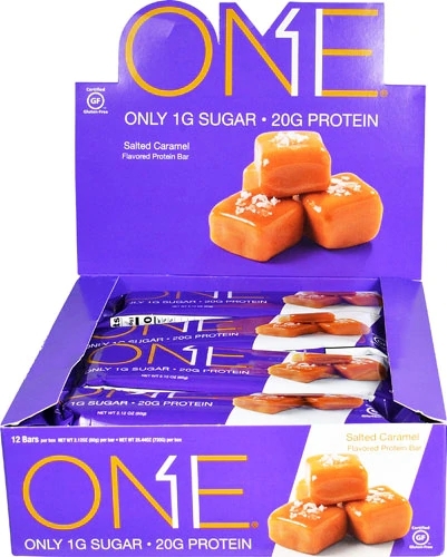 Barra de Proteína ISS Research OhYeah!® ONE Salty Caramel - Caixa com 12 Unidades (Aprox. 70g cada)