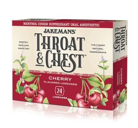 Jakemans Throat & Chest™ Flavored Lozenges Cherry -- 24 Lozenges