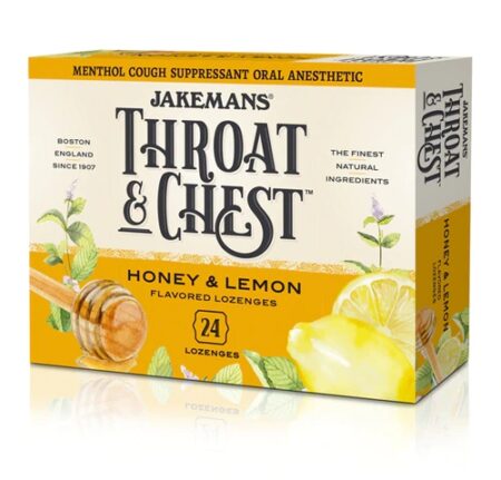 Jakemans Throat & Chest™ Flavored Lozenges Honey & Lemon -- 24 Lozenges