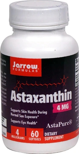 Jarrow Formulas Astaxantina 4mg - 60 Cápsulas Gelatinosas - Poder Antioxidante Superior