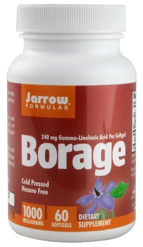 Jarrow Formulas Óleo de Borragem 1200mg - 60 Cápsulas Softgel - Rico em GLA para Bem-Estar