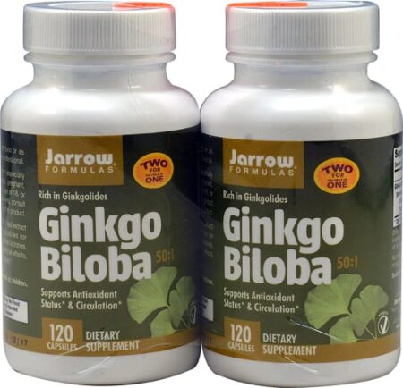 Jarrow Formulas Ginkgo Biloba Twin Pack -- 120 Capsules