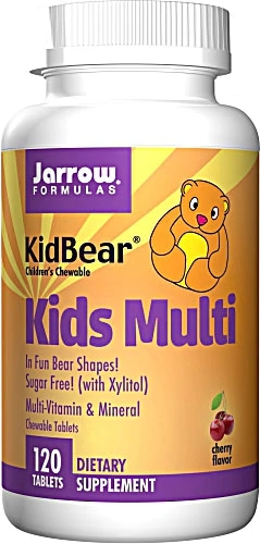 Jarrow Formulas KidBear® Kids Multi Sabor Cereja - 120 Comprimidos Mastigáveis