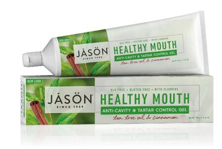 Jason Healthy Mouth® Anti-Cavity & Tartar Control Gel Tea Tree Oil & Cinnamon -- 6 oz