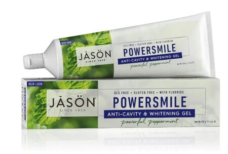 Jason PowerSmile® Anti-Cavity & Whitening Toothpaste Powerful Peppermint Gel -- 6 oz