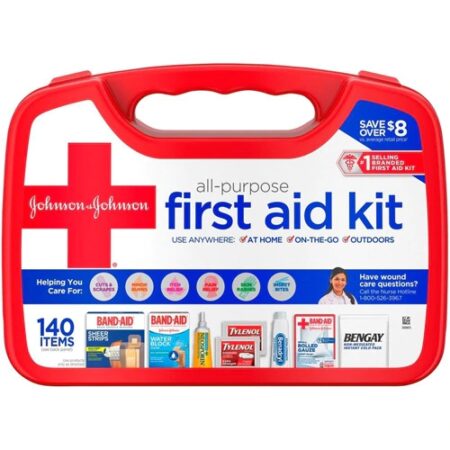 Johnson & Johnson All Purpose First Aid Kit -- 140 Pieces