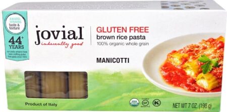 Jovial Gluten Free Brown Rice Pasta Manicotti -- 7 oz